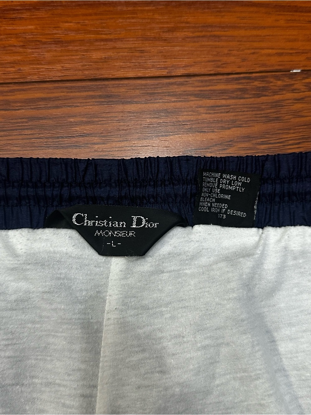 Dior 1990 Men's Navy Drawstring Jogger Pants - Picture 3 of 8